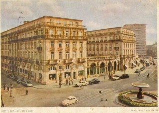 The historic facade of the iconic Steigenberger Frankfurter of in Frankfurt Am Main