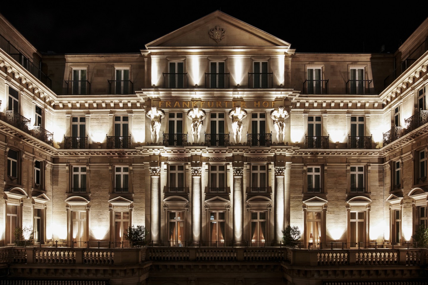 The historic facade of a Steigenberger Icon hotel.